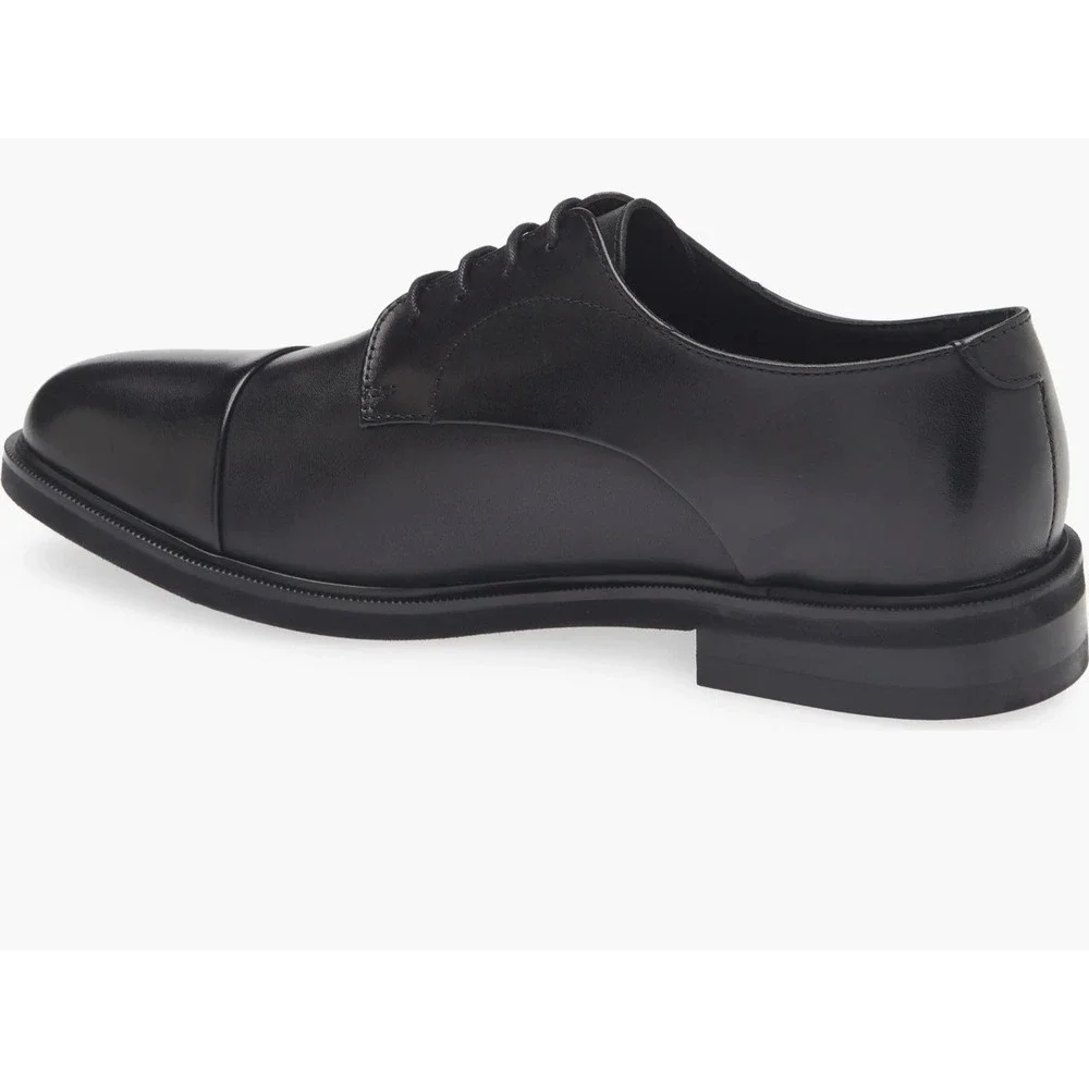 Nordstrom Rack Ryden Cap Toe Derby Black Leather Dress Shoes Mens 10.5 M New